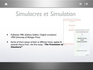 A look at the first page of Simulacra and Simulation