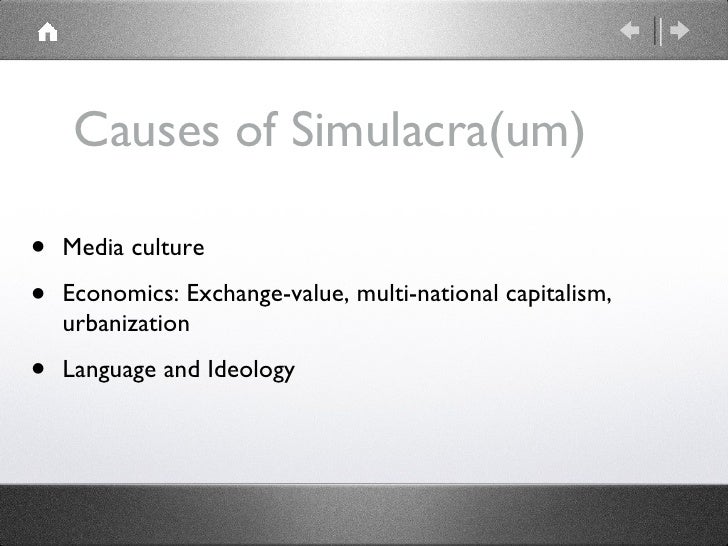 Simulacra and Simulations Jean Baudrillard