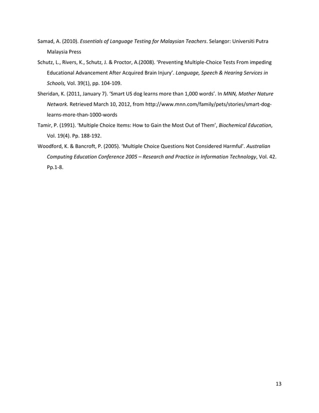 Pros and Cons of Multiple Choice Question in Language Testing PDF