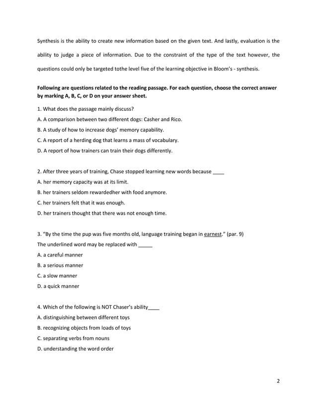 Pros and Cons of Multiple Choice Question in Language Testing PDF