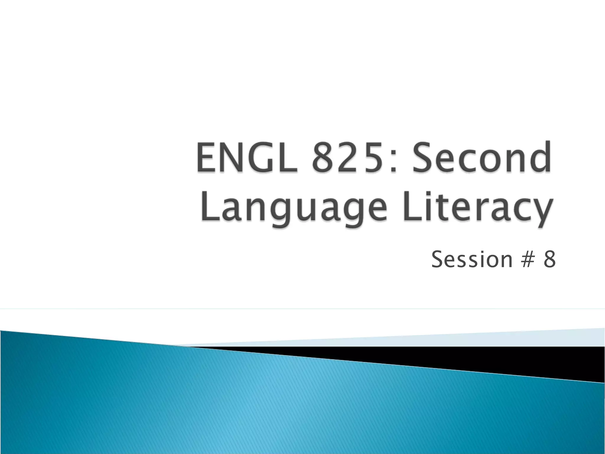 Session # 8 
