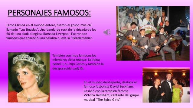 Resultado de imagen de PERSONAJES CELEBRES DE AYER Y HOY DE REINO UNIDO