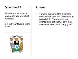 Football Interview Script England Football Interview | PPT
