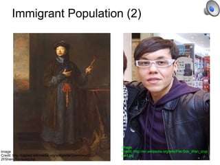 Immigrant Population (2) Image Credit: http://upload.wikimedia.org/wikipedia/commons/2/2f/Shen_Fo-tsung.jpg Image Credit: http://en.wikipedia.org/wiki/File:Gok_Wan_cropped.jpg 