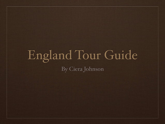 ENGLAND TOUR GUIDE BOOK visual data 3