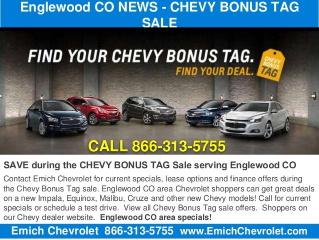 Englewood CO NEWS - Chevy Bonus Tag Sale
