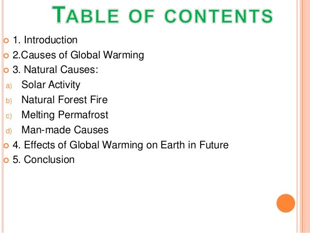 Global warming man made or natural essay