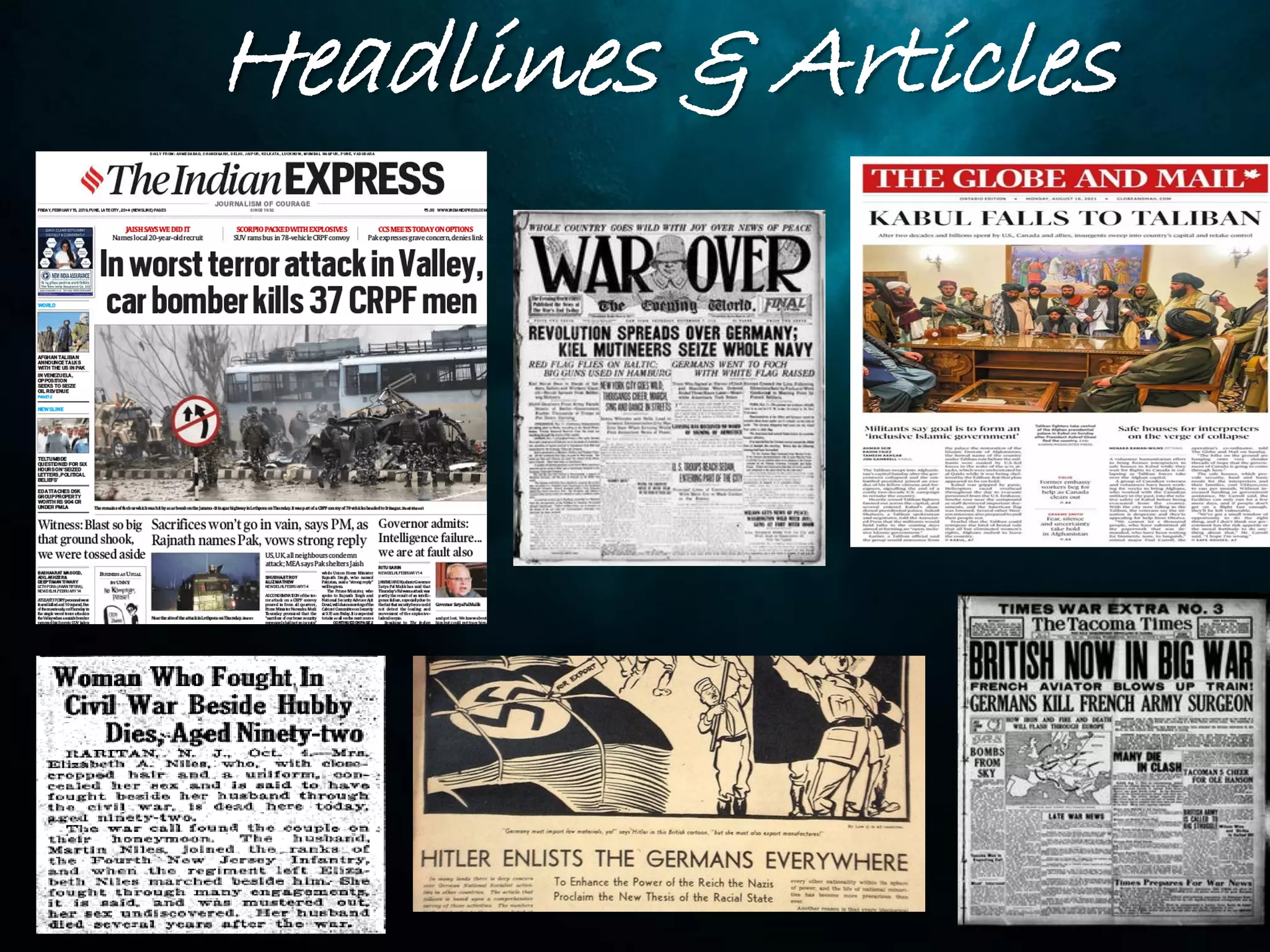 Headlines & Articles
 