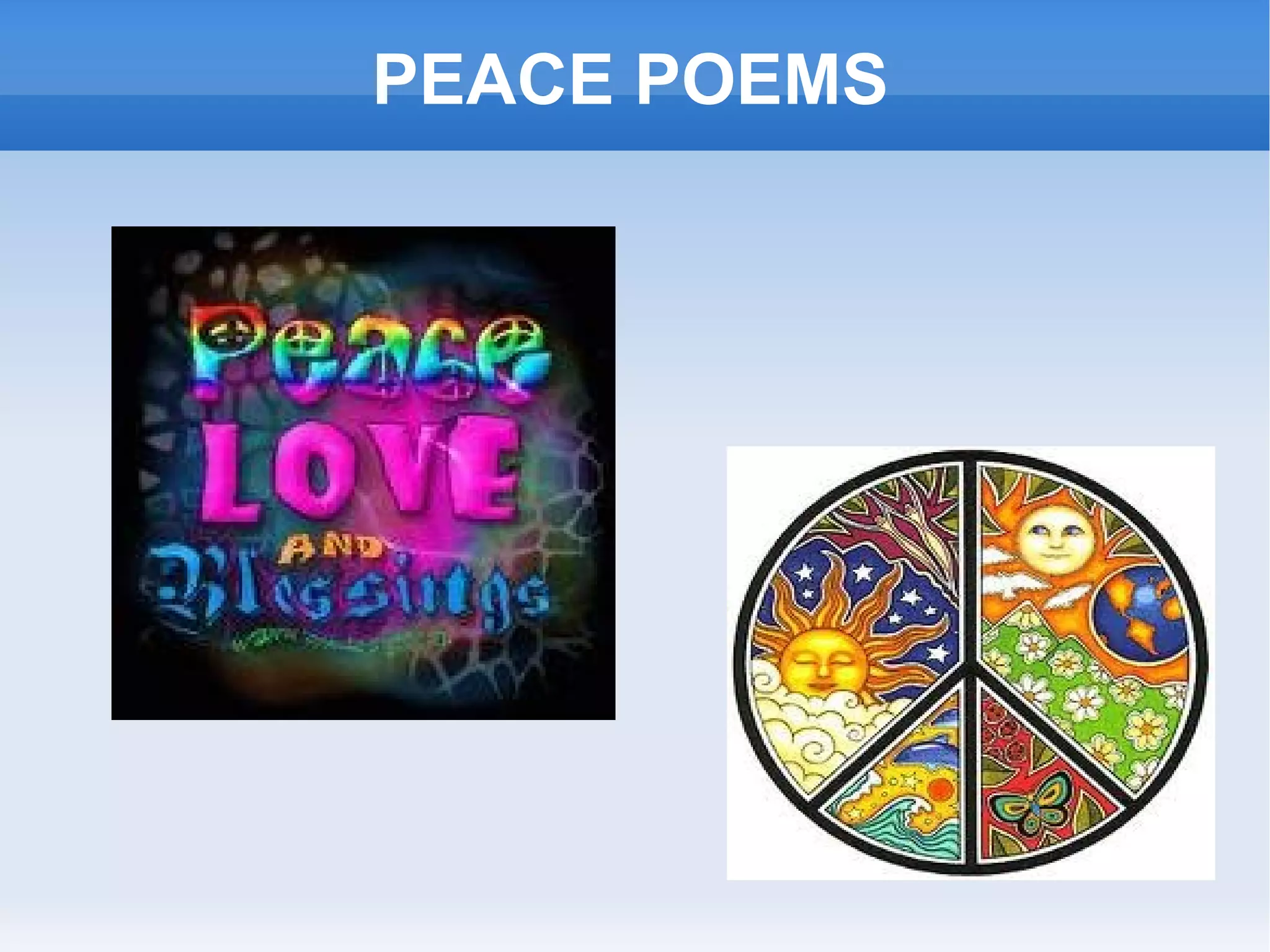 PEACE POEMS 