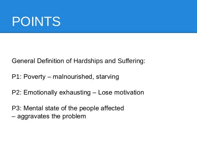 Hardship meaning in english