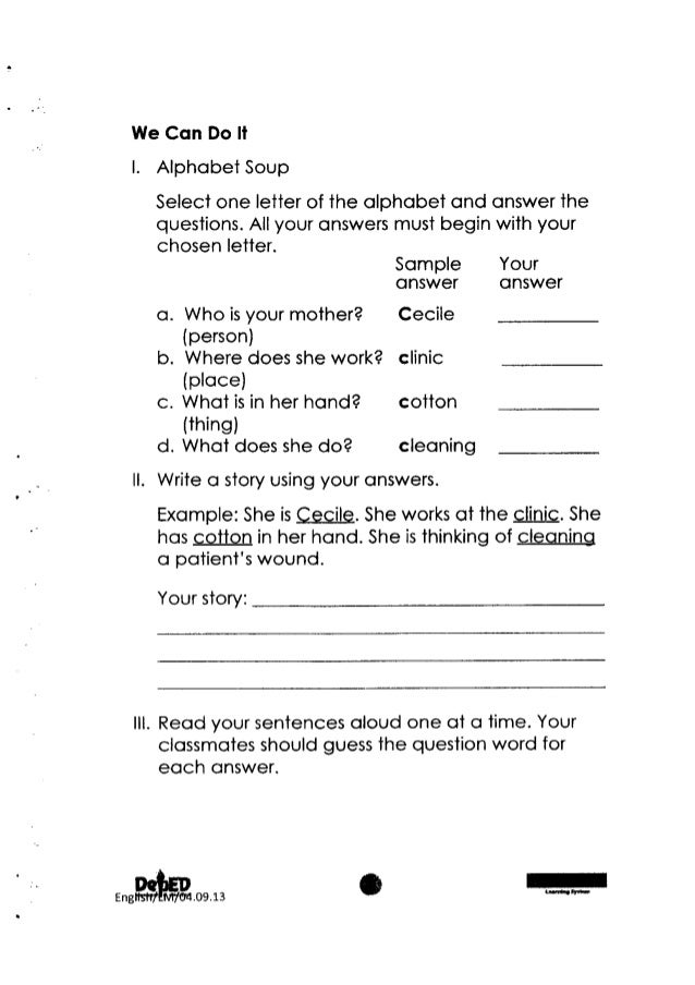 k to 12 grade 2 learning material in english works that begin with k