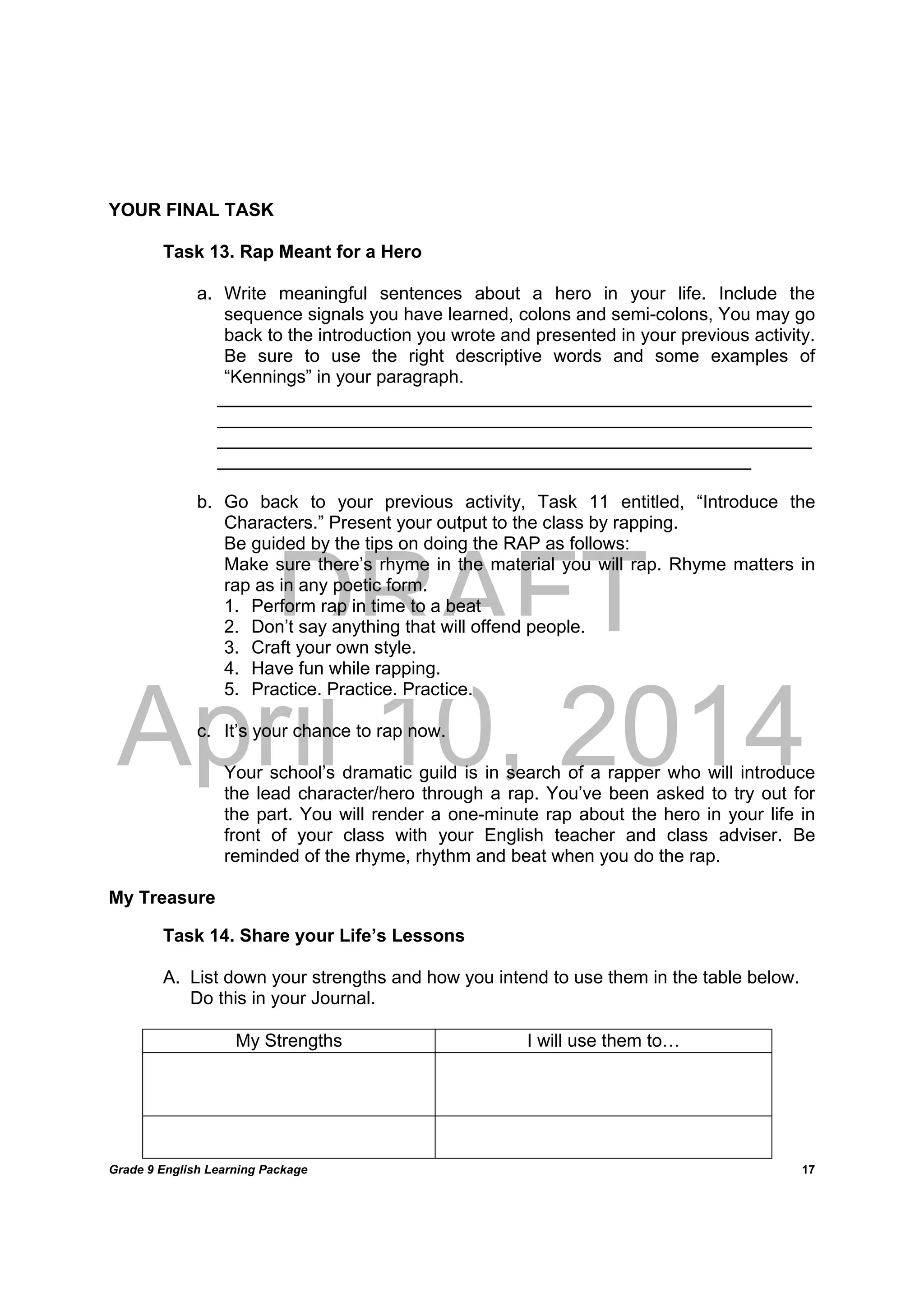 Grade 9 English Module | PDF