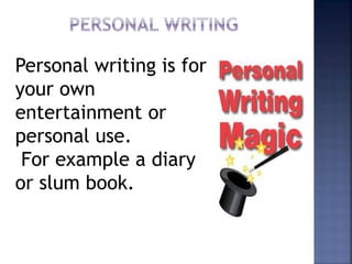 Personal writing | PPTX