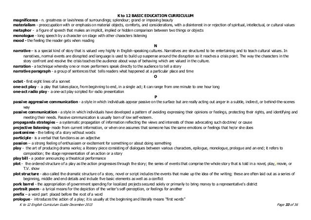 k-12 Curriculum Guide English Grade 10