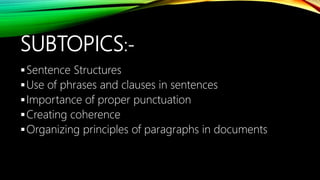 Basic Writing Skill | PPTX