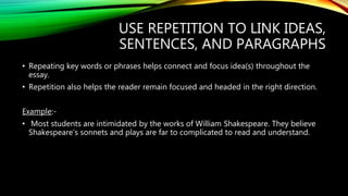 Repetitive Writing Examples Basic Writing Skill | PPTX