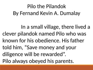 Identifying elements in the story. Arrange the events in the story | PPTX
