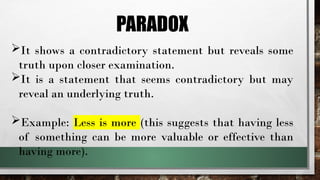 Contradictory Statement Examples English 7 Lesson 5 AND 6 FIGURES OF SPEECH | PPTX