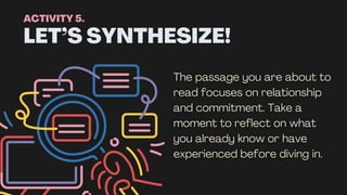 LET’S SYNTHESIZE!
ACTIVITY 5.
 