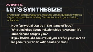 LET’S SYNTHESIZE!
ACTIVITY 5.
 