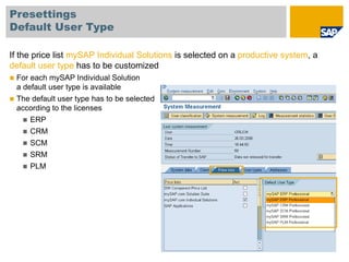 System Measurement Program SAP Basis Release 7.00