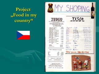 Project  „Food in my country“ 