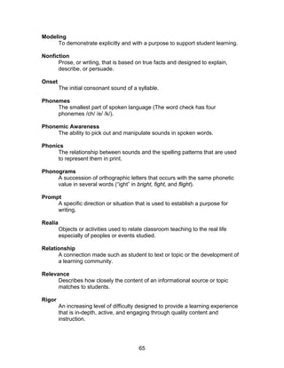 English Content Standards and Expectations - Department of Education of ...