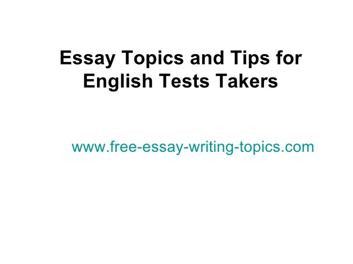 Essay writing english tests free