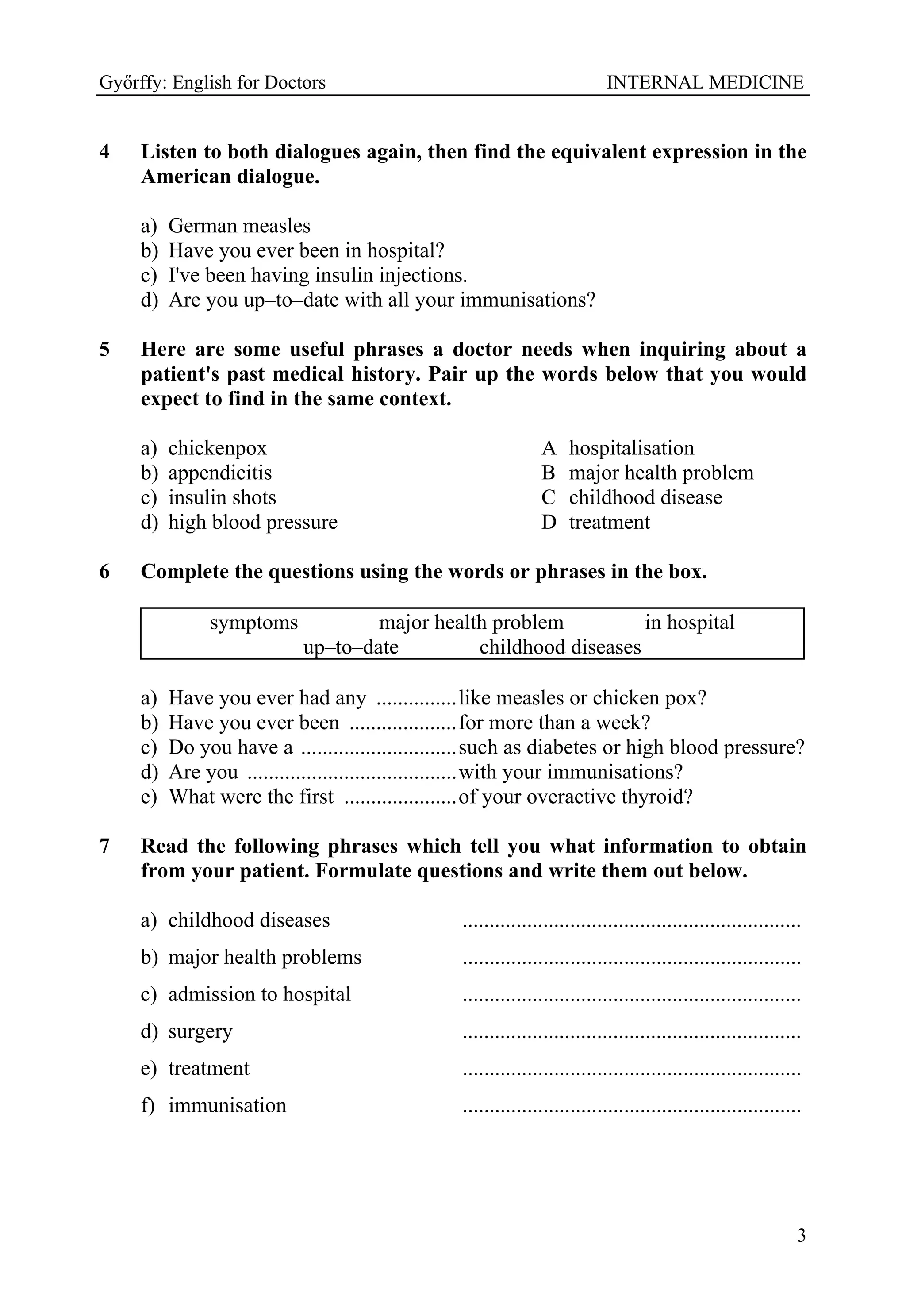 english-for-doctors_medical vocabulary and grammar. pdf | PDF