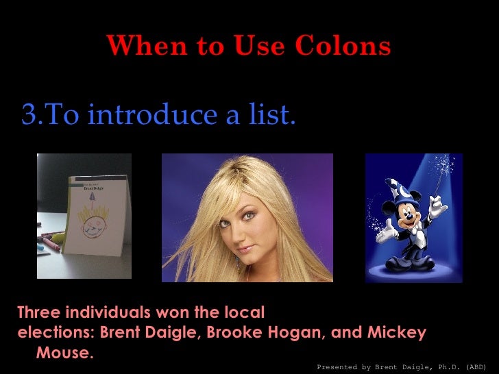 English Grammar Lesson Use Of The Colon