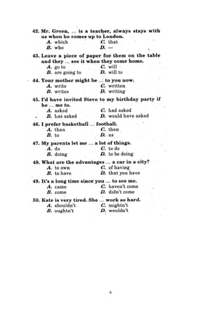ENGLISH-GRAMMAR-TESTS-1. - multiple choice | PDF