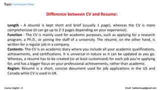 English-II Curriculum Vitae-2.pptx by aaaa | PPT