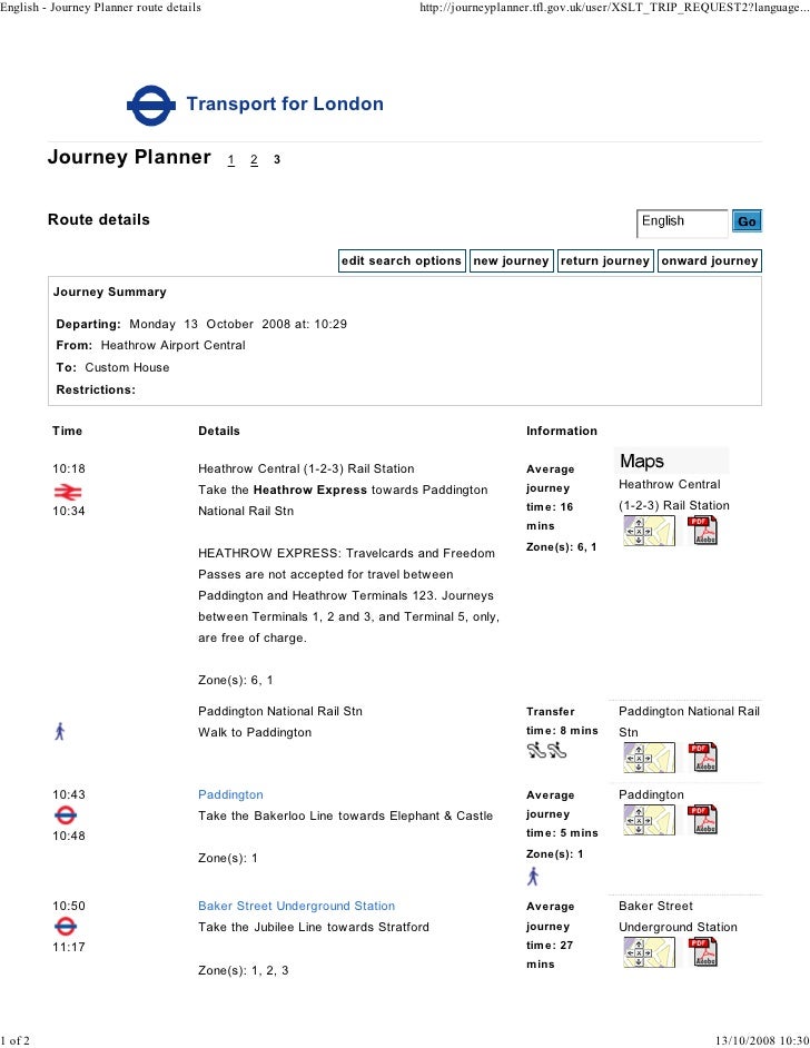English Journey Planner R English Journey Planner R