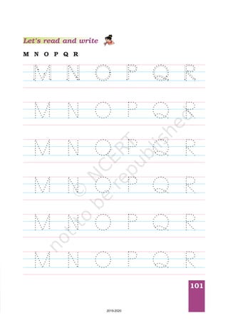101
Let’s read and write
M N O P RO
2019-2020
 