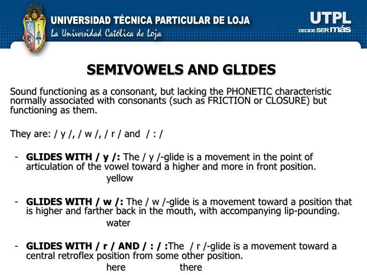 phonetic glides English (II Pholonogy Bimestre)