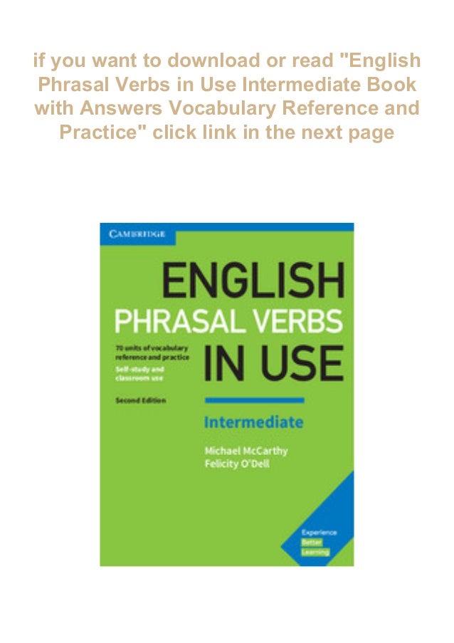 Phrasal Verbs With Answers