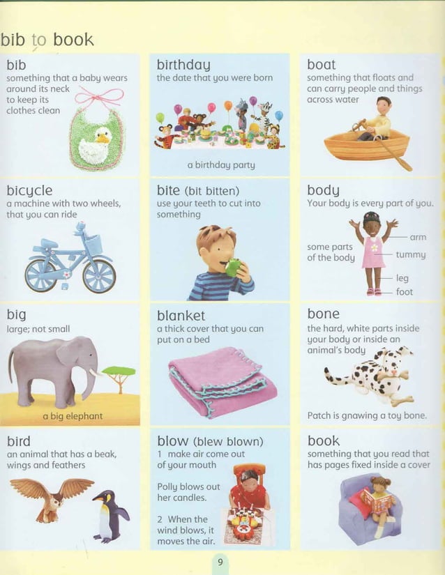 English picture dictionary from A to Z free to download in PDF