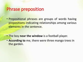 Window Preposition Expression prepositions | PPTX