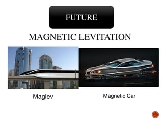 FUTURE
MAGNETIC LEVITATION
Maglev Magnetic Car
FUTURE
 