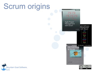 Mountain Goat Software,
LLC
Scrum origins
 