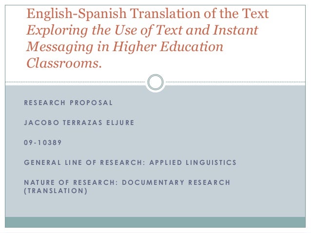 English Spanish Translation Of The Text Exploring The Use