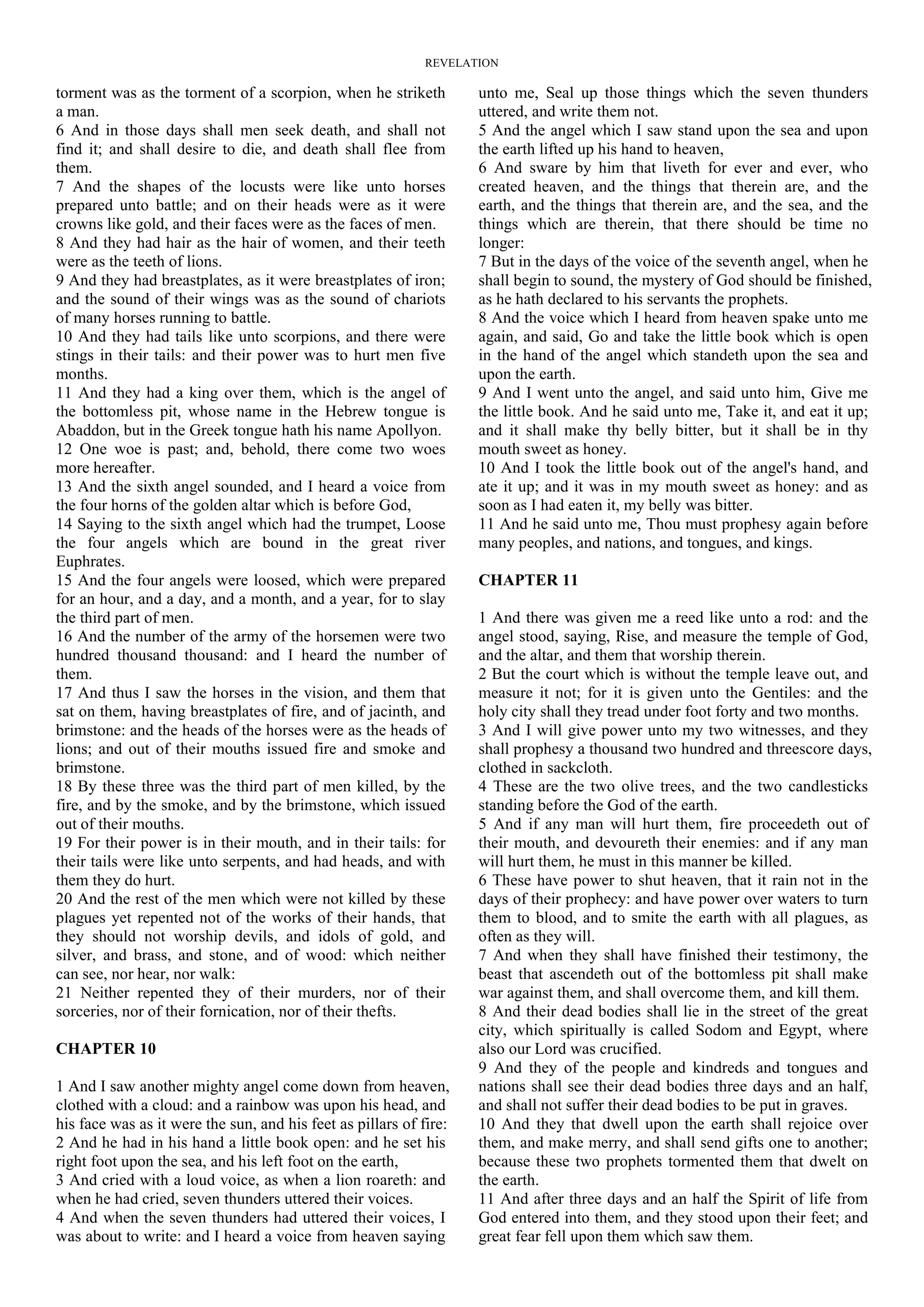 English - The Book of Revelation - King James Bible.pdf | Christianity ...