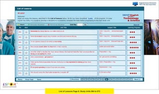 List of Lessons Page 8: Study Units 064 to 072
 