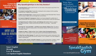 Why SpeakEnglishGym is the Only Solution?
Its Speaking Based: Students speak from the very first minute of the program usi...