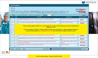 List of Lessons Page 1: Study Units 001 to 009
These content pages are NOT of “Love & Romance” as some of the sentences co...
