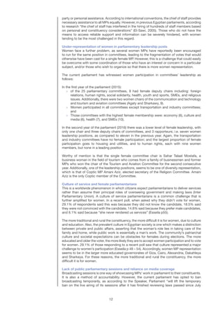 Women’s participation in political life in Egypt and beyond | PDF
