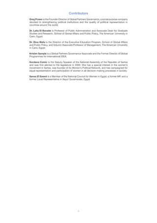 Women’s participation in political life in Egypt and beyond | PDF