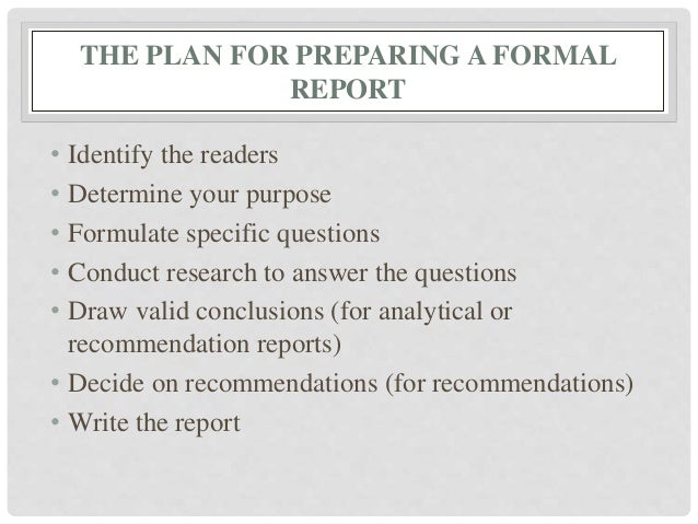 Preparation needed in report writing