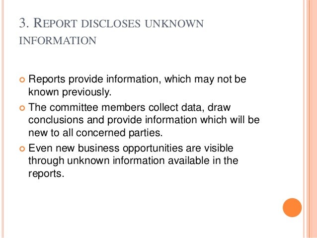 report writing types format structure and relevance format for reports