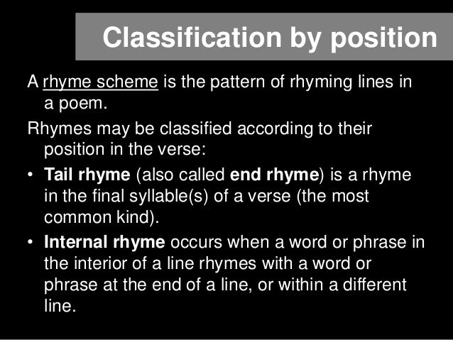 English 1 Looking For Rhymes